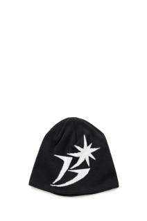 B Logo Skull Cap Beanie - Black