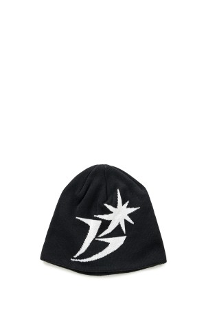B Logo Skull Cap Beanie - Black