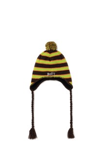 Tassel Pom Beanie - Brown