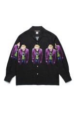 THE DARK KNIGHT TRILOGY / L/S HAWAIIAN SHIRT ( TYPE-1 ) / BLACK (TDKT-WM-HI06)
