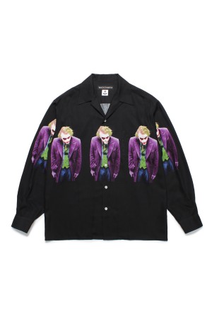 THE DARK KNIGHT TRILOGY / L/S HAWAIIAN SHIRT ( TYPE-1 ) / BLACK (TDKT-WM-HI06)