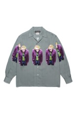 THE DARK KNIGHT TRILOGY / L/S HAWAIIAN SHIRT ( TYPE-1 ) / GRAY (TDKT-WM-HI06)