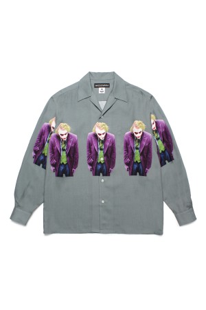 THE DARK KNIGHT TRILOGY / L/S HAWAIIAN SHIRT ( TYPE-1 ) / GRAY (TDKT-WM-HI06)