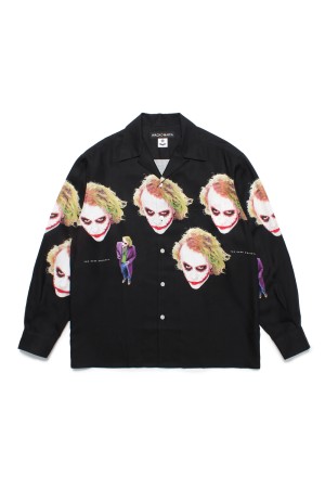 THE DARK KNIGHT TRILOGY / L/S HAWAIIAN SHIRT ( TYPE-2 ) / BLACK (TDKT-WM-HI07)