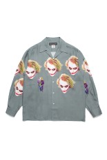 THE DARK KNIGHT TRILOGY / L/S HAWAIIAN SHIRT ( TYPE-2 ) / GRAY (TDKT-WM-HI07)