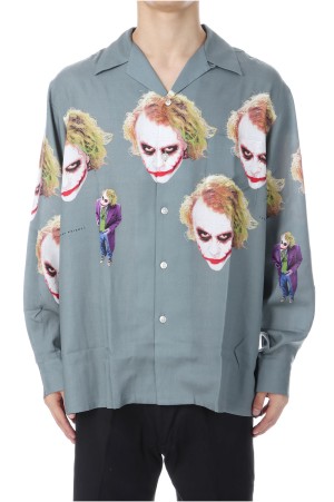 THE DARK KNIGHT TRILOGY / L/S HAWAIIAN SHIRT ( TYPE-2 ) / BLACK (TDKT-WM-HI07)