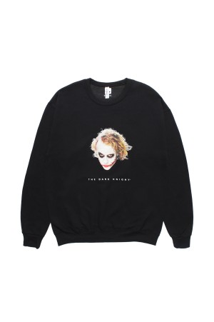 THE DARK KNIGHT TRILOGY / CREW NECK SWEAT SHIRT ( TYPE-2 ) / BLACK (TDKT-WM-SS10)