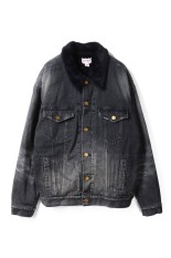 Boa Lining Denim Jacket - BLACK (G15BL048)