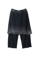 Distressed Docking Style Sweat Pants - BLACK (G15PT079)