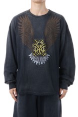 KMY Eagle Distressed L/S Tee - BLACK (G15LT082)