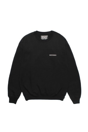 HEAVY WEIGHT CREW NECK SWEAT SHIRT / BLACK (25FWE-WMC-SS03)