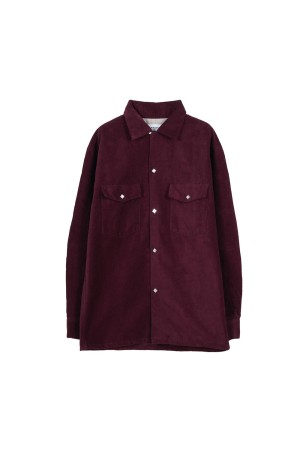 WESTERN CORDUROY SHIRT / BURGUNDY