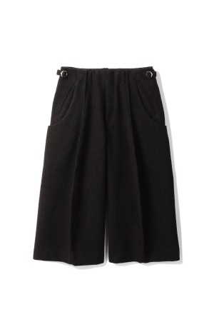 S CURVED UTILITY CAPRI TROUSERS - BROWN (NF252P02)