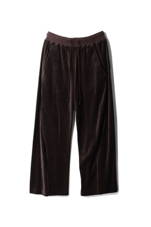VELOUR 3D TWISTED LOUNGE PANTS - BROWN (NF252P08)
