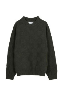 SWEATER CHECKER / OLIVE