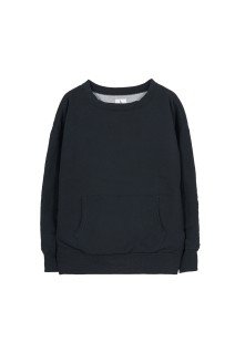 SWEAT CREW W-FACE WASH / BLACK