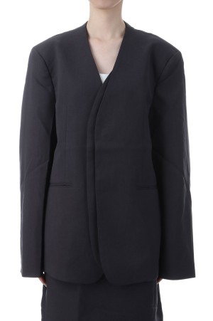 Collarless Over Jacket - CHARCOAL GRAY (62520106)