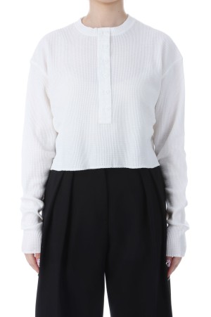 Waffle Henley Tops - WHITE (62520628)