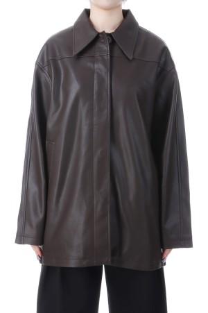 Ecoleather Over Jacket - DARK BROWN (62520105)