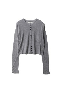 Sheer Rib Cardigan - GRAY (62520602)