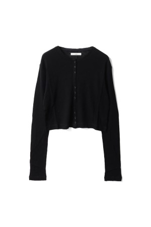 Sheer Rib Cardigan - BLACK (62520602)