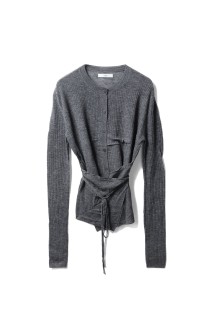 Wool Cachecoeur Cardigan - CHARCOAL GRAY (62520502)
