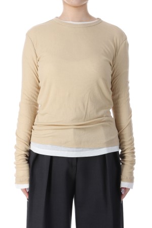 Layered Sheer Long T-shirts - YELLOW (62520617)