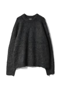 Brashed Knit Pullover - CHARCOAL GRAY (62520523)