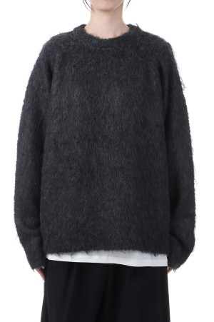 Brashed Knit Pullover - CHARCOAL GRAY (62520523)