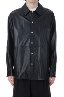 LEATHER SHIRTS JACKET - BLACK (253-60407)