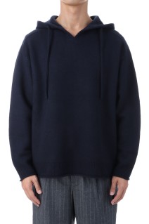 FELTED MERINO WOOL FOODIE KNIT - NAVY (253-60204)