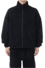 WOOL FLEECE DERBY JACKET - BLACK (253-60108)