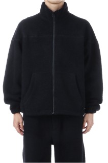 WOOL FLEECE DERBY JACKET - BLACK (253-60108)