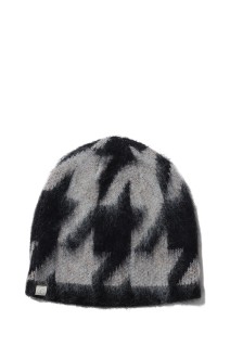 Houndstooth Mohair Beanie / Black (003342807)