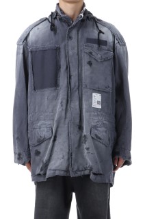 DISTRESSED M-65 JACKET - BLACK (J15BL171)