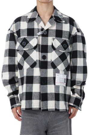 AMATEUR SEWN CHECK SHIRTS - WHITE (A15SH086)