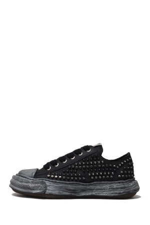 PETERSON 23 studded paint canvas Low-Top / BLK/BLK (A15FW721)