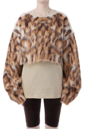 Wide Knit Top and Scarf - BROWN (0125030508)