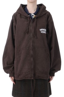WANDERVOGEL GARMENT DYED HOODIE - BROWN (25AMSBL01)