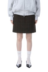 WOOL MINI SKIRT - BROWN (25AMSSK02)
