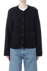 WOOL KNIT JACKET - BLACK (25AMSNI04)
