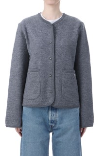 WOOL KNIT JACKET - C.GRAY (25AMSNI04)