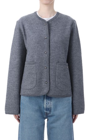 WOOL KNIT JACKET - C.GRAY (25AMSNI04)