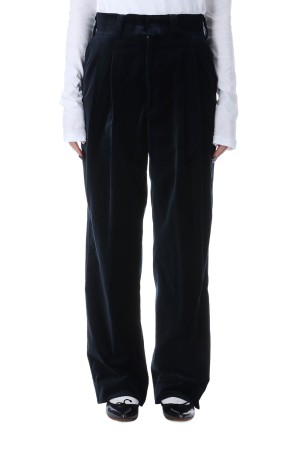 ORGANIC VELVET TOMBOY PANTS - NAVY (25AMSPA07)