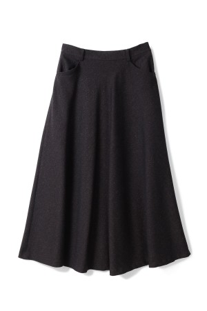 HERRINGBONE FLARE SKIRT - BROWN (25AMSSK03)