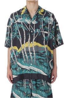 Rayon Open Collar S/S Shirts / Black (CTE-25S413)