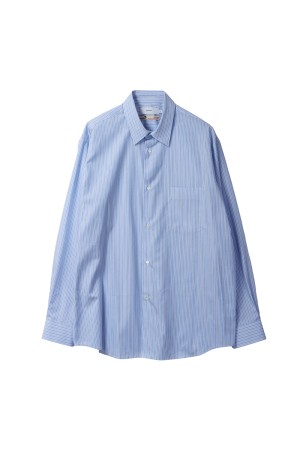 SIDOGRAS Regular Collar Shirt	- SAX STRIPE (GM252-50009)