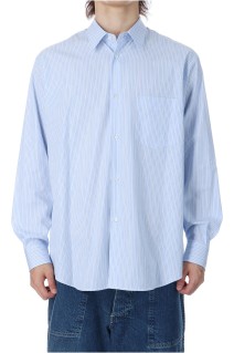 SIDOGRAS Regular Collar Shirt	- SAX STRIPE (GM252-50009)