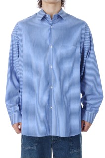 SIDOGRAS L/S Oversized Regular Collar Shirt - BLUE STRIPE (GM252-50010)