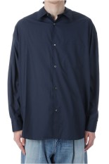 Broad L/S Oversized Regular Collar Shirt - NAVY (GM253-50001B)